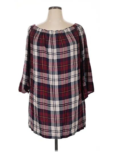 Pre-owned Cloth & Stone Casual Dress In Burgundy