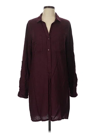Pre-owned Cloth & Stone Casual Dress In Burgundy