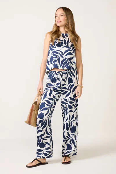 Cloth & Stone Drawcord Flowy Pant In Multi