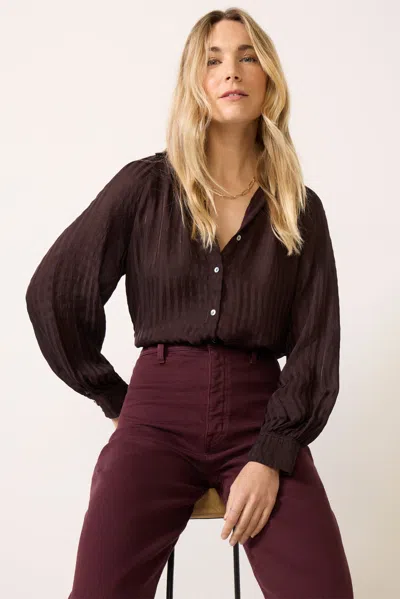 Cloth & Stone Flowy Raglan Sleeve Shirt In Brown