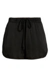 Cloth & Stone High Waist Flowy Satin Drawstring Shorts