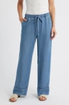 Cloth & Stone Ladder Trim Drawstring Pants In Blue