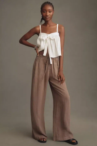 Cloth & Stone Linen Drawstring Pull-on Pants In Beige