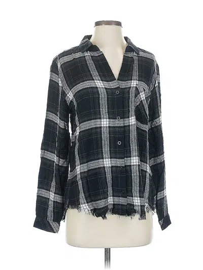 Pre-owned Cloth & Stone Long Sleeve Blouse In Black