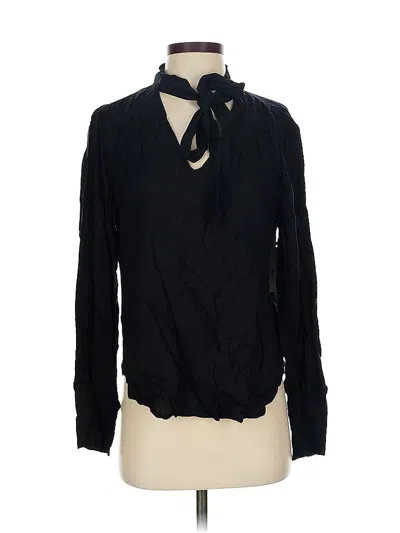 Pre-owned Cloth & Stone Long Sleeve Blouse In Black