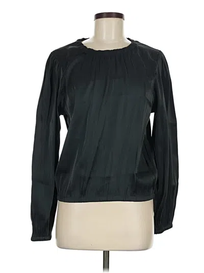 Pre-owned Cloth & Stone Long Sleeve Blouse In Black