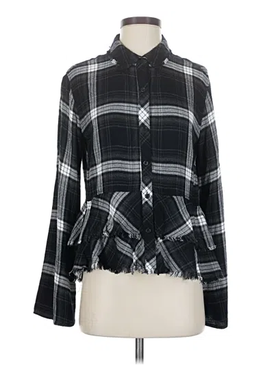 Pre-owned Cloth & Stone Long Sleeve Blouse In Black