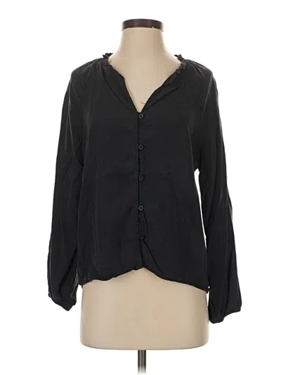 Pre-owned Cloth & Stone Long Sleeve Blouse In Black
