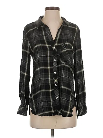 Pre-owned Cloth & Stone Long Sleeve Blouse In Black