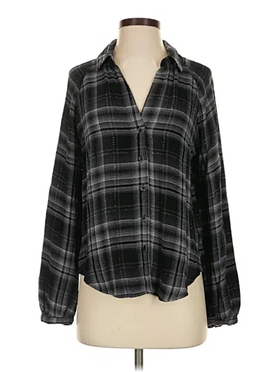Cloth & Stone Long Sleeve Blouse In Black