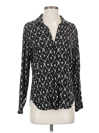 Pre-owned Cloth & Stone Long Sleeve Blouse In Black