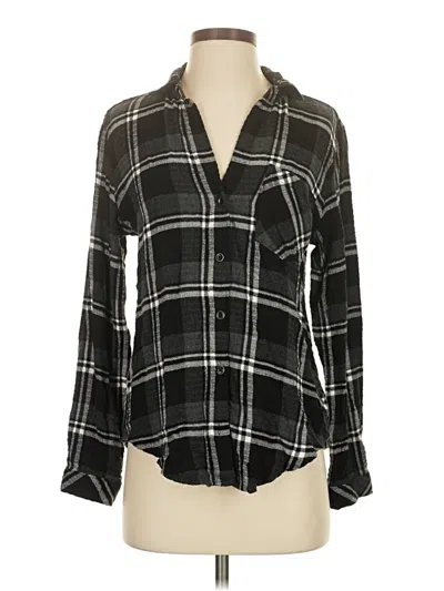 Pre-owned Cloth & Stone Long Sleeve Blouse In Black