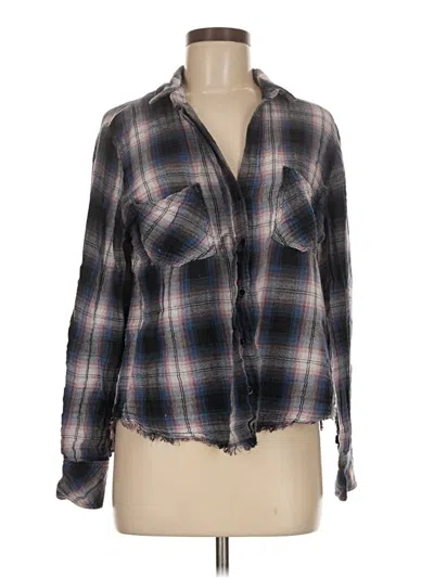 Pre-owned Cloth & Stone Long Sleeve Blouse In Black