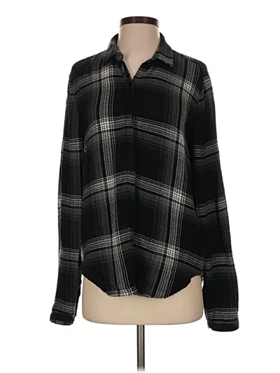 Pre-owned Cloth & Stone Long Sleeve Blouse In Black