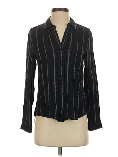 Pre-owned Cloth & Stone Long Sleeve Blouse In Black