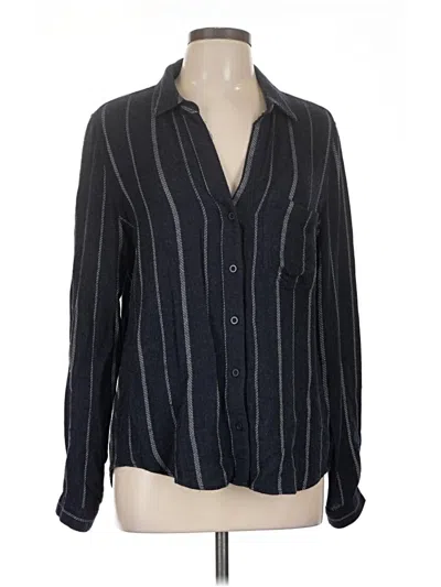Pre-owned Cloth & Stone Long Sleeve Blouse In Black
