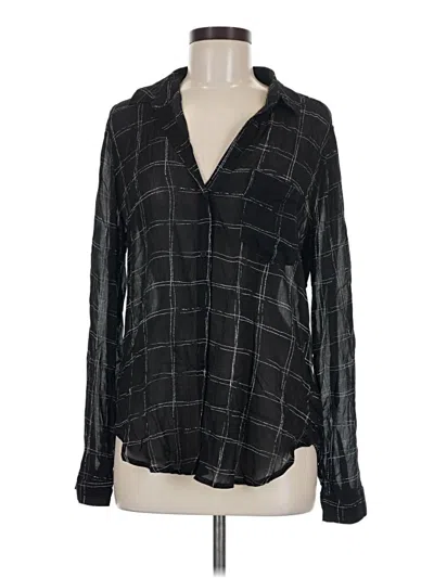 Pre-owned Cloth & Stone Long Sleeve Blouse In Black