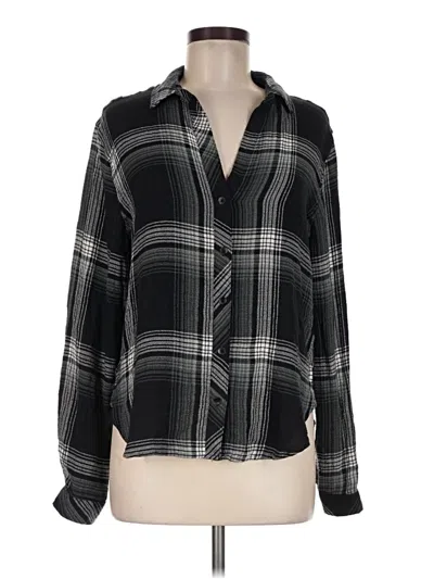 Pre-owned Cloth & Stone Long Sleeve Blouse In Black