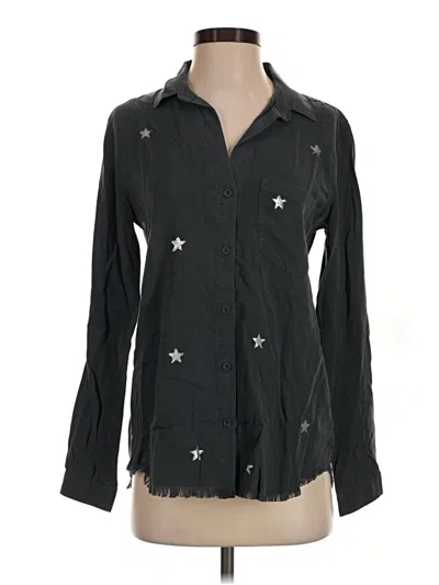 Pre-owned Cloth & Stone Long Sleeve Blouse In Black