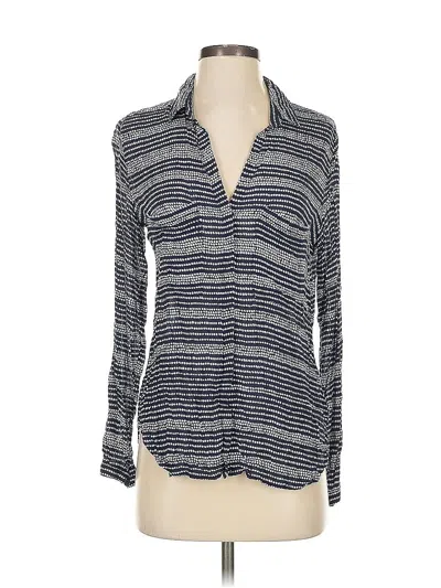 Pre-owned Cloth & Stone Long Sleeve Blouse In Blue