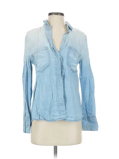 Pre-owned Cloth & Stone Long Sleeve Blouse In Blue