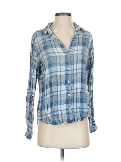 Pre-owned Cloth & Stone Long Sleeve Blouse In Blue