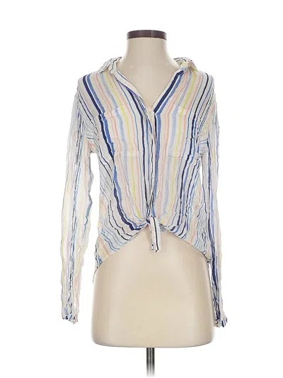 Pre-owned Cloth & Stone Long Sleeve Blouse In Blue