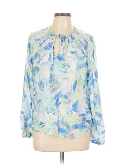 Pre-owned Cloth & Stone Long Sleeve Blouse In Blue