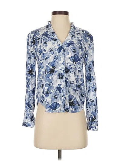 Pre-owned Cloth & Stone Long Sleeve Blouse In Blue