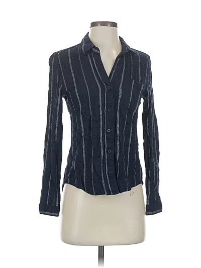 Pre-owned Cloth & Stone Long Sleeve Blouse In Blue