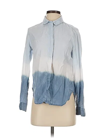 Pre-owned Cloth & Stone Long Sleeve Blouse In Blue