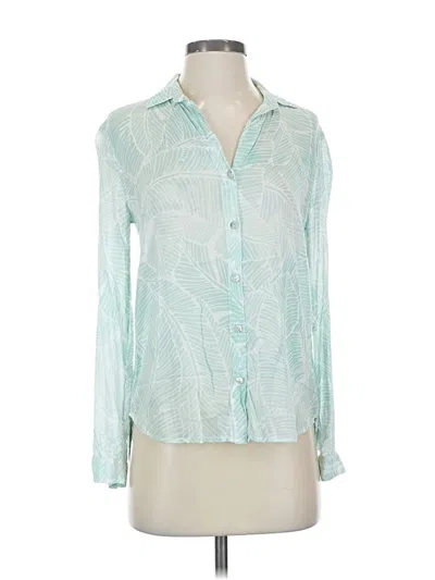 Pre-owned Cloth & Stone Long Sleeve Blouse In Blue