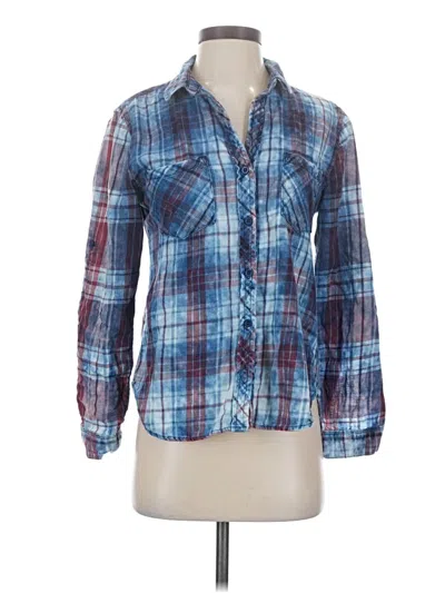 Pre-owned Cloth & Stone Long Sleeve Blouse In Blue