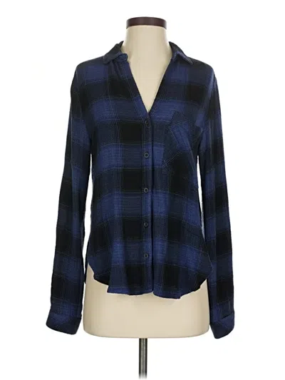 Pre-owned Cloth & Stone Long Sleeve Blouse In Blue
