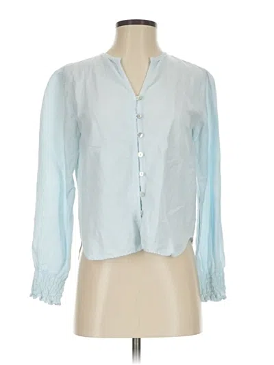 Pre-owned Cloth & Stone Long Sleeve Blouse In Blue
