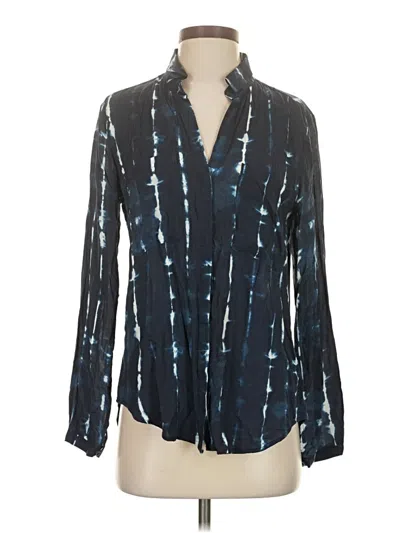 Pre-owned Cloth & Stone Long Sleeve Blouse In Blue