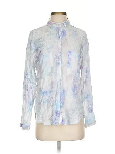 Pre-owned Cloth & Stone Long Sleeve Blouse In Blue