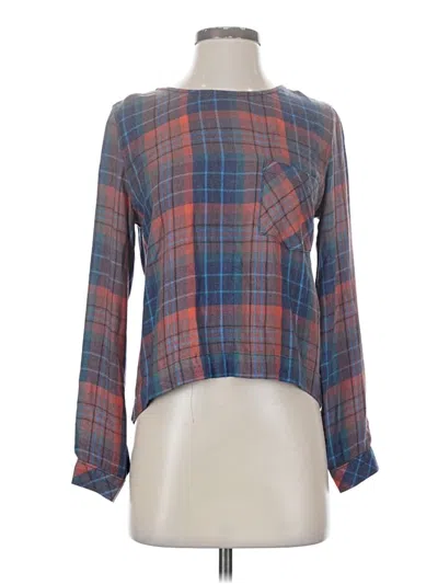 Pre-owned Cloth & Stone Long Sleeve Blouse In Blue