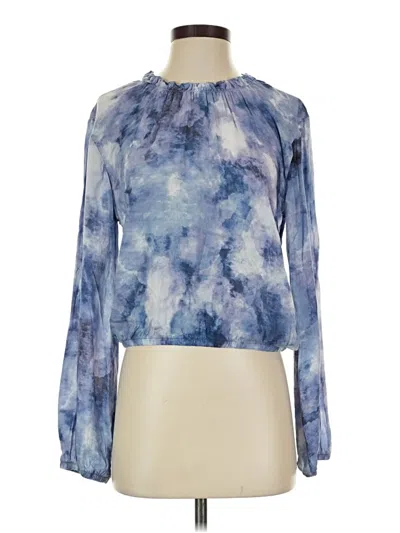 Pre-owned Cloth & Stone Long Sleeve Blouse In Blue