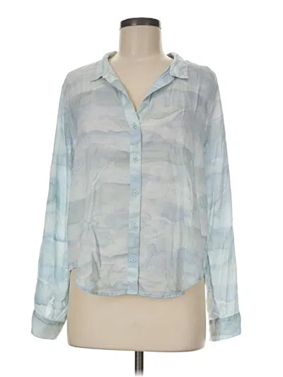 Pre-owned Cloth & Stone Long Sleeve Blouse In Blue