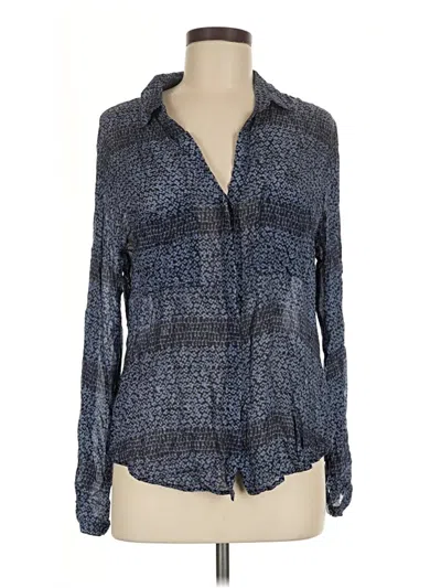 Pre-owned Cloth & Stone Long Sleeve Blouse In Blue