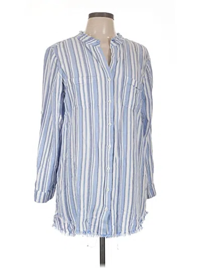 Pre-owned Cloth & Stone Long Sleeve Blouse In Blue