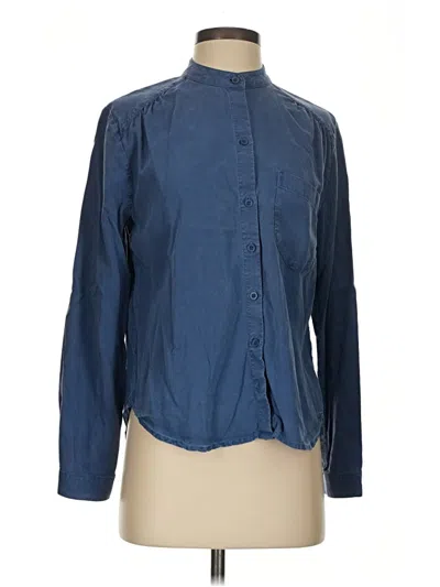 Pre-owned Cloth & Stone Long Sleeve Blouse In Blue