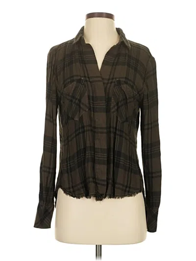 Pre-owned Cloth & Stone Long Sleeve Blouse In Brown