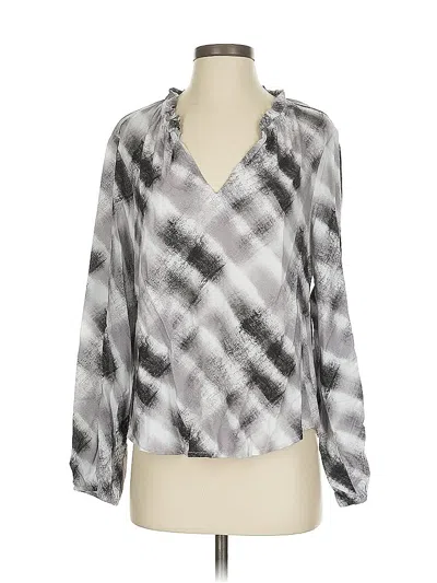 Pre-owned Cloth & Stone Long Sleeve Blouse In Gray