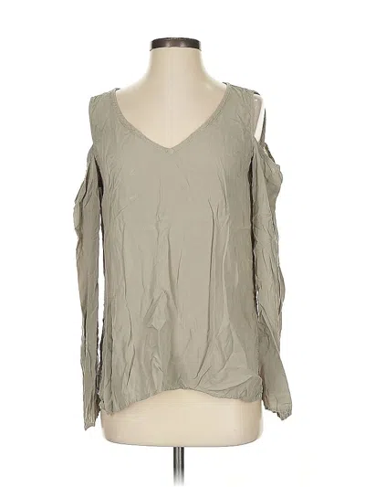 Pre-owned Cloth & Stone Long Sleeve Blouse In Gray