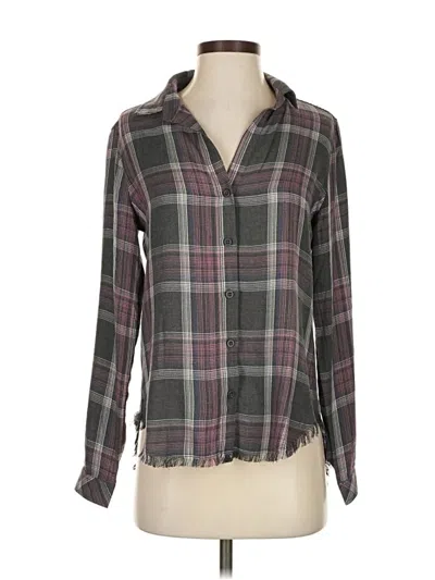 Pre-owned Cloth & Stone Long Sleeve Blouse In Gray