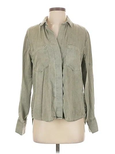 Pre-owned Cloth & Stone Long Sleeve Blouse In Gray