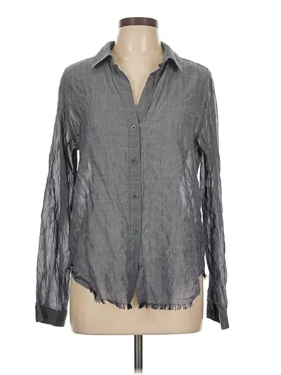 Pre-owned Cloth & Stone Long Sleeve Blouse In Gray