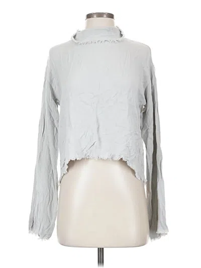 Pre-owned Cloth & Stone Long Sleeve Blouse In Gray